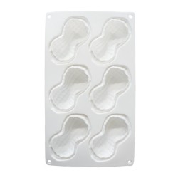 Moule silicone trompe l'œil forme Cacahuète