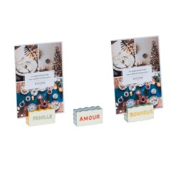 Coffret de 3 porte photos Family Club 2x3x5 cm en céramique