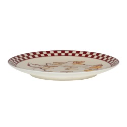 Set de 4 assiettes Fromage 21 cm rouge