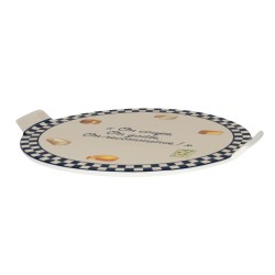 Plateau rond Fromage 33 cm bleu