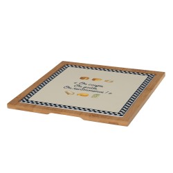 Plat carré Fromage 26 x 26 cm bleu