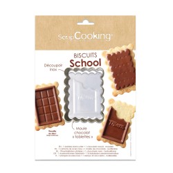 Biscuits school -Découpoir et moule chocolat