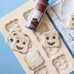 Moule silicone  Drôles de biscuits 