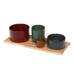 Service apéritif 4 pièces Elyas 34,5 cm