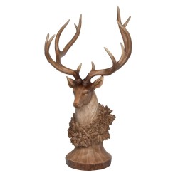 Trophée cerf à poser en résine marron H77,5 cm