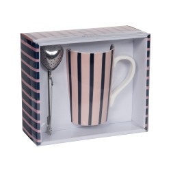 Coffret d'un mug à thé avec infuseur Mareva 40 cl (1 modèle aléatoire)