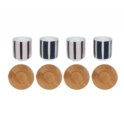 Coffret de 4 tasses avec sous tasses Mareva 10 cl