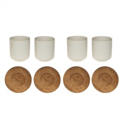 Coffret de 4 tasses avec sous tasses Cassia 10 cl