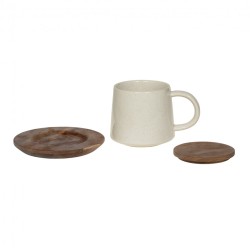 Mug avec sous tasses et couvercle Cassia 35 cl
