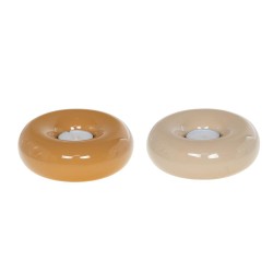 Bougeoir chauffe plat en métal effet glossy D13 cm (1 modèle aléatoire)