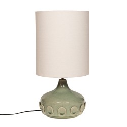 Lampe de table Paloma 58 cm en céramique verte