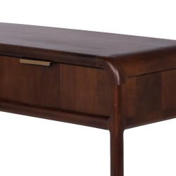 Console Rover L120 cm 2 tiroirs en manguier finition noyer