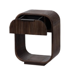 Table de chevet 1 tiroir Aronia 45 cm en teck recyclé