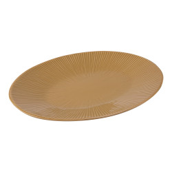 Plat ovale Bohémia 41,5 cm moutarde