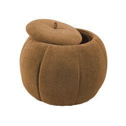 Pouf Pumpkin D60 cm rond en tissu orange