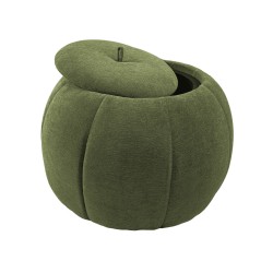 Pouf Pumpkin D60 cm rond en tissu kaki