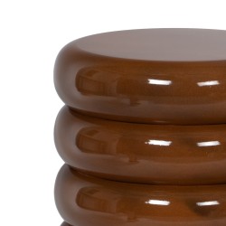 Bout de canapé Ondo D35 cm rond en céramique terracotta