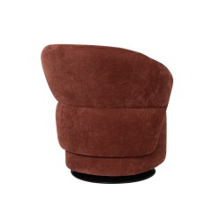 Fauteuil en tissu terracotta Alma