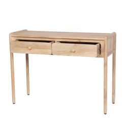 Console 2 tiroirs Alexie 110 cm en manguier naturel