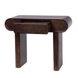 Console 1 tiroir Ovalis 100 cm en manguier marron