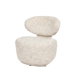 Fauteuil en tissu sable Sandro