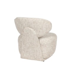 Fauteuil en tissu sable Sandro