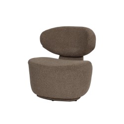 Fauteuil en tissu marron...