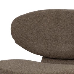 Fauteuil en tissu marron clair Sandro