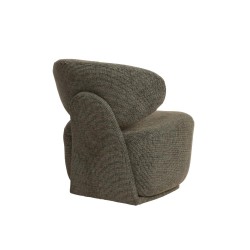 Fauteuil Sandro en tissu vert