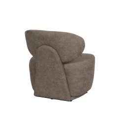 Fauteuil Sandro en tissu taupe