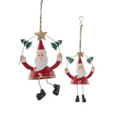 Set de 2 Pères Noël 11 cm à...