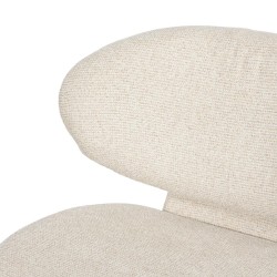 Fauteuil Sandro en tissu blanc