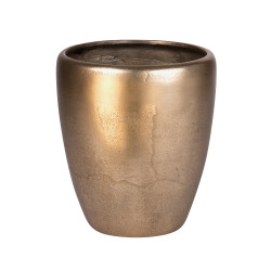 Vase en métal doré Cône...