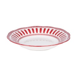 Assiette creuse Napoli rouge 22 cm (lot de 6)