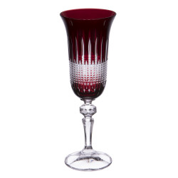 Coffret de 6 flûtes à champagne 15 cl en cristallin taillé