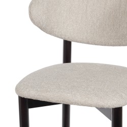 Tabouret de bar Joe Canyon  75 cm écru et piètement wenge