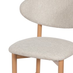 Tabouret de bar Joe Canyon 75 cm écru et piètement naturel