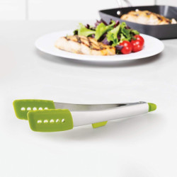 Pince alimentaire silicone/inox elevate vert