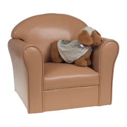 Fauteuil Club enfant taupe