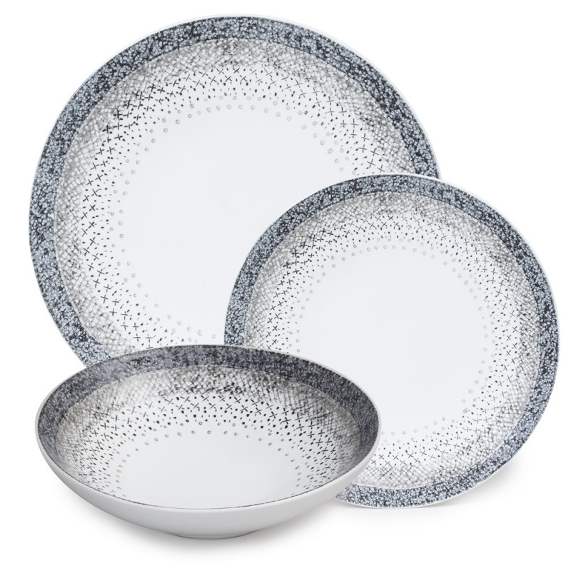 Set d'assiettes de service, 6 pièces, blanc, ver…