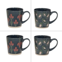 Coffret de 4 mugs Folia 40 cl