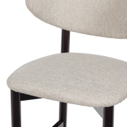 Tabouret de bar Joe Canyon 65 cm écru et piètement Wenge