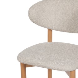 Tabouret de bar Joe Canyon 65 cm écru et piètement naturel