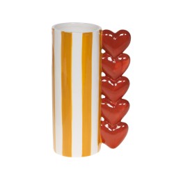 Vase rayures Valentine H20 cm en céramique