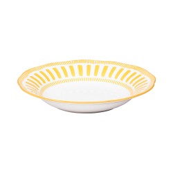 Assiette creuse Napoli jaune 22 cm (lot de 6)