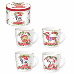 4 mugs assortis en...