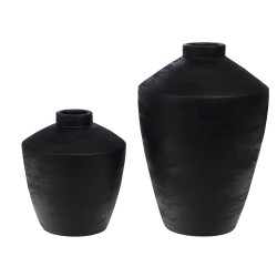 Vase en terre cuite noir H25 cm - Kalos