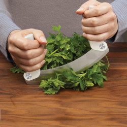 hachoir à herbes pliable mezzaluna