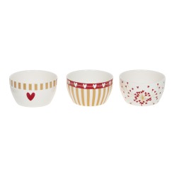 Coffret de 3 petits bols Silva en porcelaine décorée 25cl