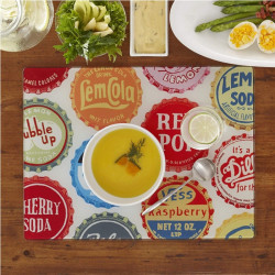 Planche de travail en verre motif capsules 30 x 40 cm worktop saver